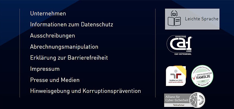 Bild von der Fußzeile
