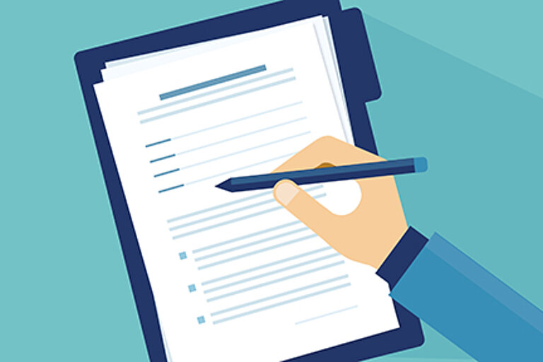 Formular wird ausgefüllt