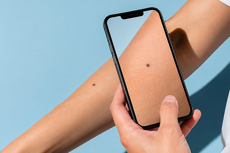 ein Arm und ein Handy